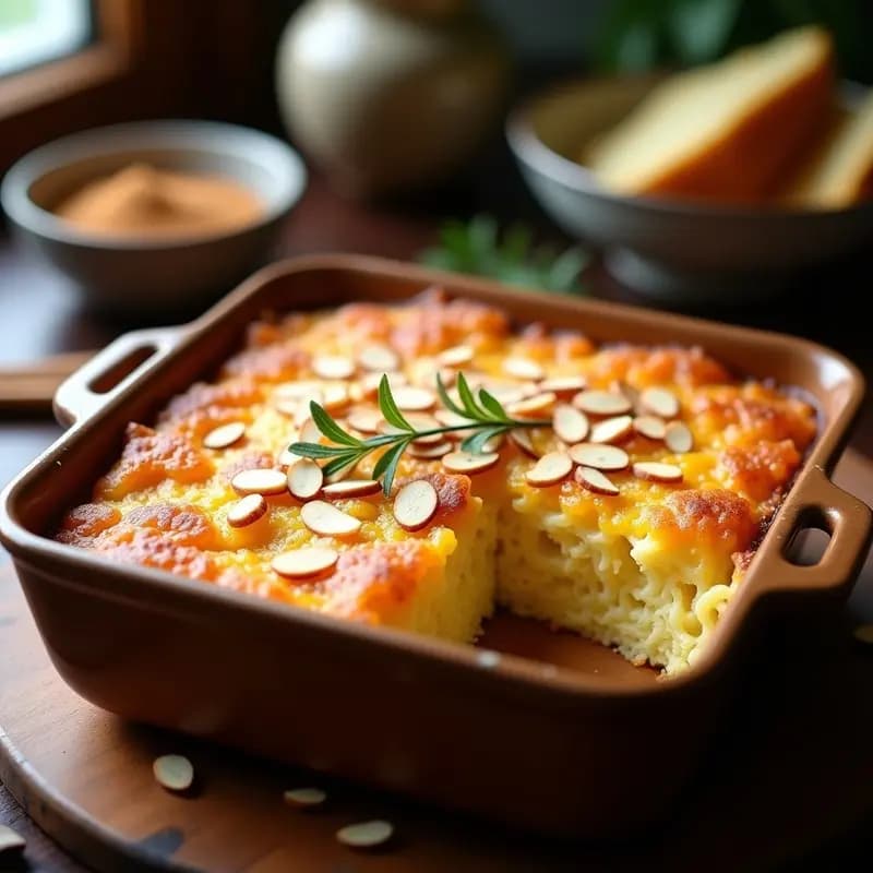 Lokshen Kugel de Fideos y Queso Cottage: Postre Judío Tradicional Sin Azúcar