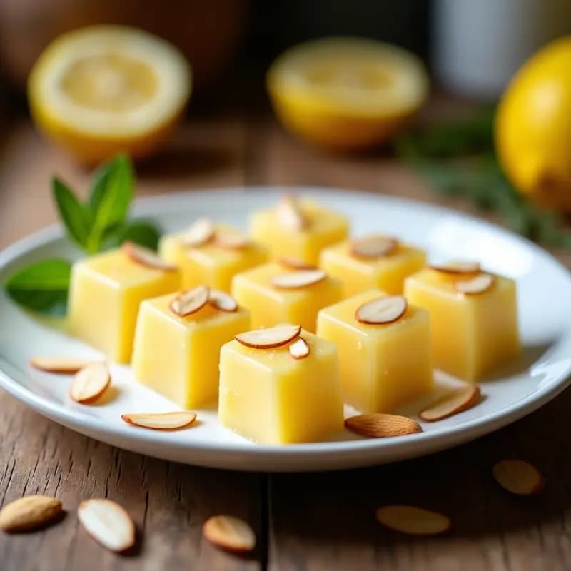 Lokum de Almendra y Limón: Dulce Turco Low-Carb con Gelatina Natural