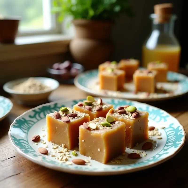 Lokum de Avena y Dátiles: Dulce Turco Saludable Sin Azúcar y Sin Gelatina