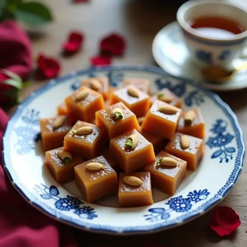 Lokum de Dátiles y Almendras: Postre Turco Tradicional sin Azúcar Refinado