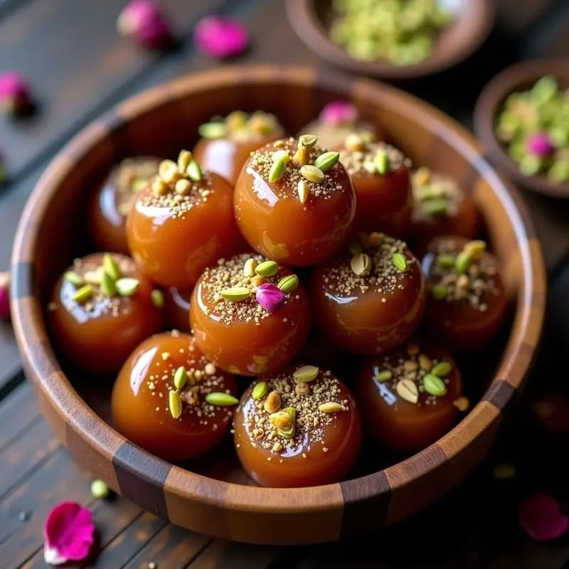Lokum Turco de Dátiles y Nueces: Dulce Tradicional con Toque de Agua de Rosa