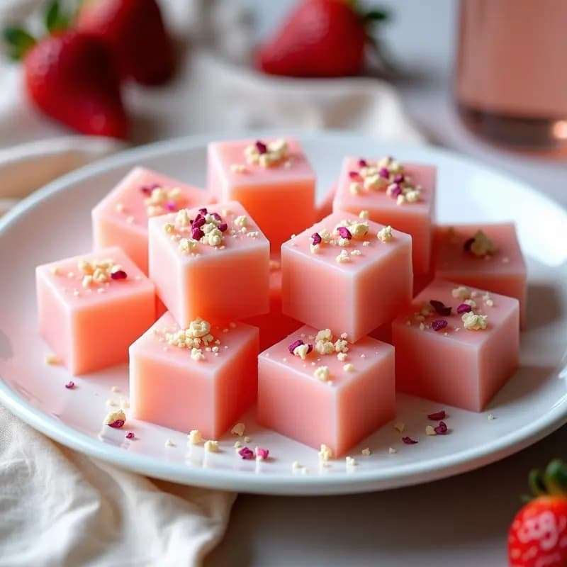 Lokum de Fresa y Rosa: Dulce Turco Sin Azúcar con Toque Floral