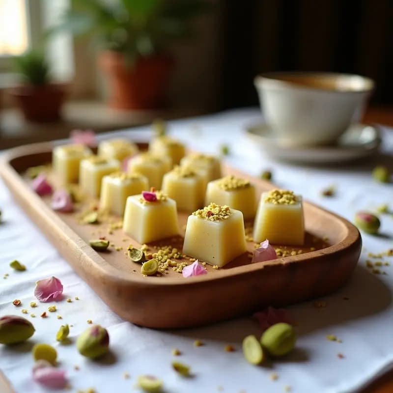 Lokum Turco: Delicia de Goma Árabe con Pistacho y Rosa en Casa