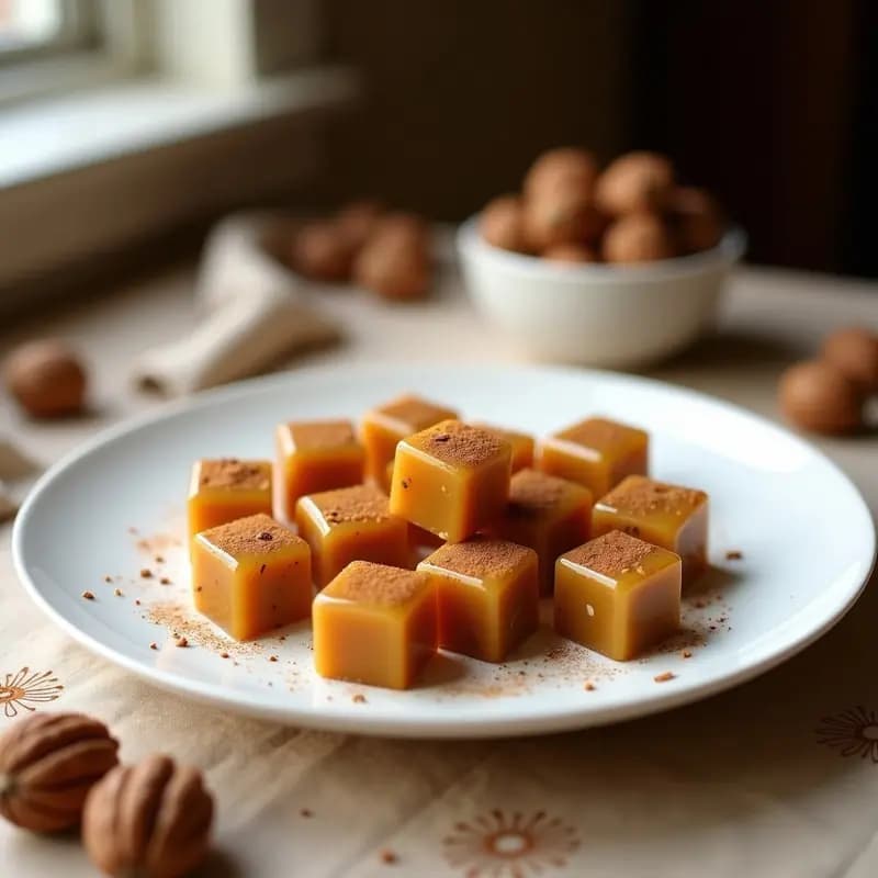 Lokum Turco de Regaliz y Nuez: Postre Tradicional Sin Gluten y Sin Azúcar