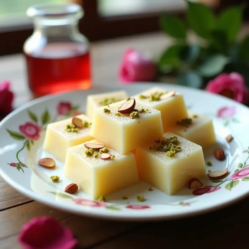 Lokum de Rosa y Agua de Azahar: Postre Turco Sin Azúcar con Gelatina de Agar