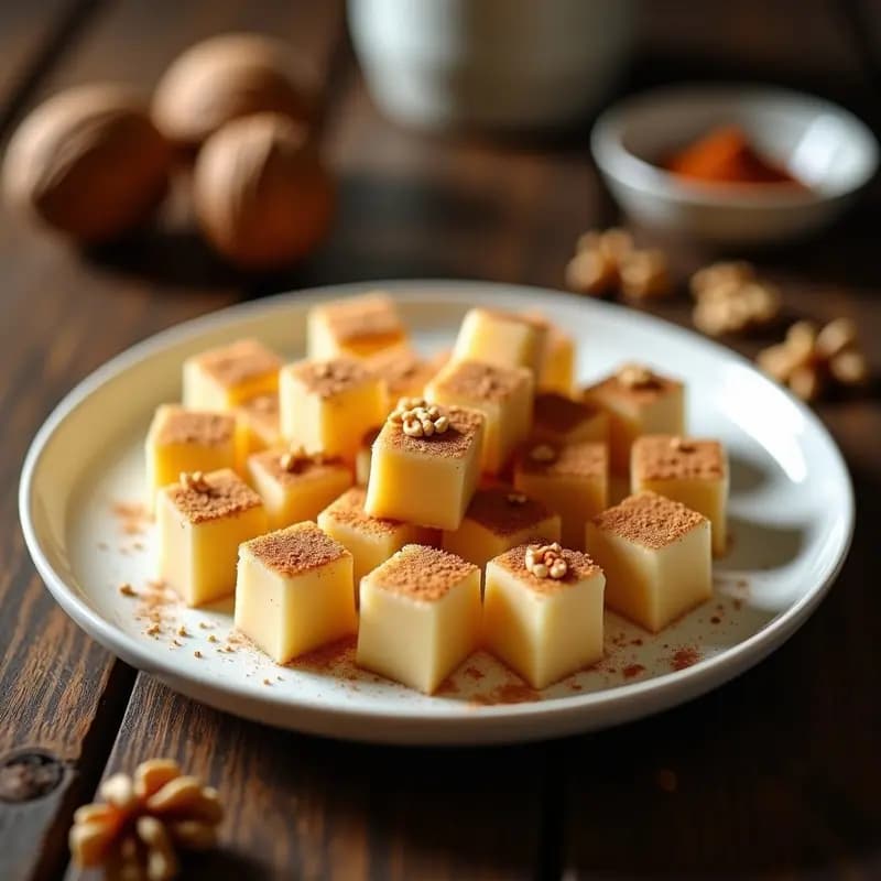 Lokum Turco con Nueces y Canela: Dulce Tradicional Sin Azúcar y Sin Horno