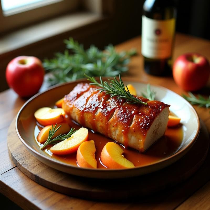 Lombardía de Cerdo al Horno con Manzanas y Romeros: Receta Italiana en Olla Lenta