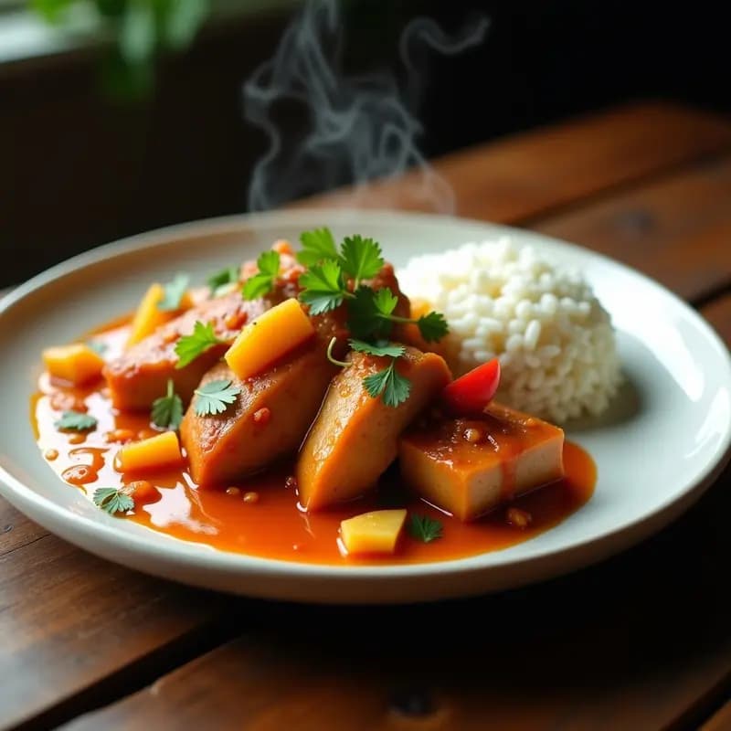 Lomito de Cerdo en Salsa de Piña y Chile Habanero: Receta Cubana Dulce-Picante en 35 Minutos