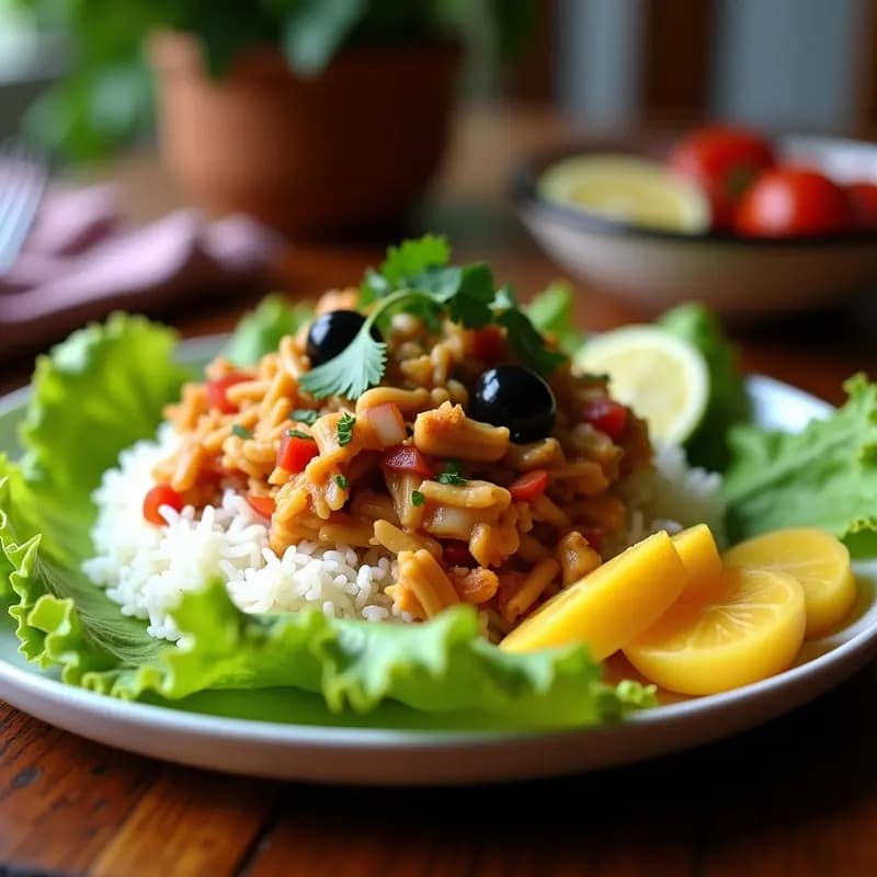 Lomito Saltado de Jackfruit: Receta Peruana Vegana con Arroz y Papa a la Huancaína