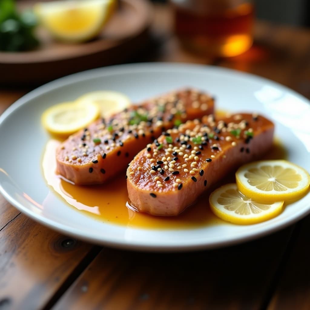 Lomitos de Atún con Costra de Semillas de Sésamo y Miel: Receta en Airfryer Crujiente y Pegajosa