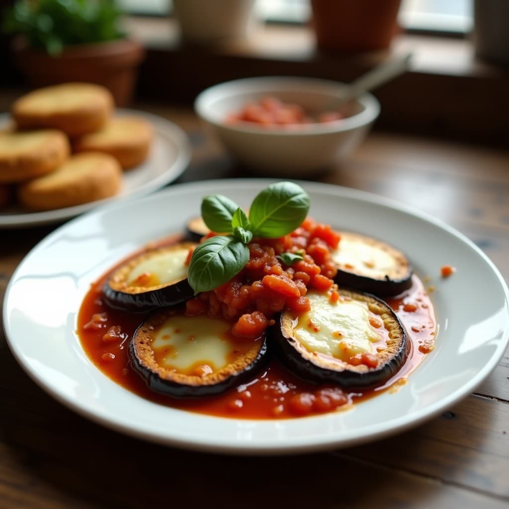 Lomitos de Berenjena a la Pizzaiola con Queso Vegano: Receta Italiana en Airfryer y Sin Lactosa