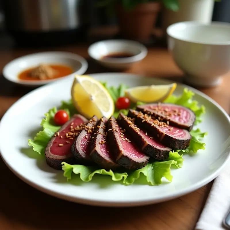Lomo de Atún en Costra de Café y Especias: Receta Japonesa Gourmet en Thermomix
