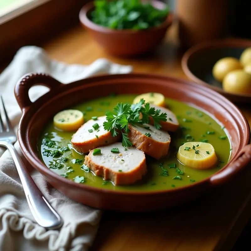 Lomo de Cerdo en Salsa Verde: Receta Extremeña con Toque de Ajo y Perejil