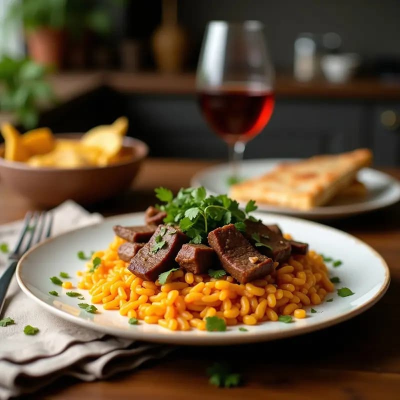 Lomo Saltado Peruan-Chino con Arroz Jasmin: Fusión de Sabores en 20 Minutos