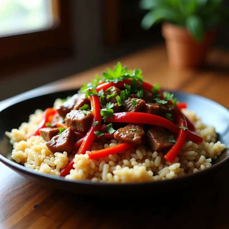 Lomo Saltado con Arroz Jiaolong y Salsa de Soja: Receta China-Peruana en Wok