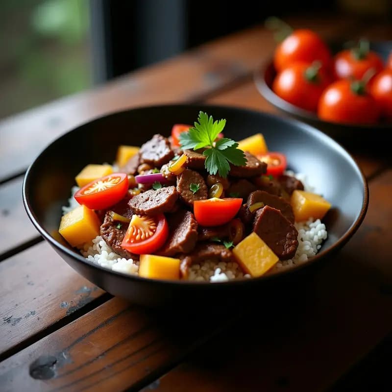 Lomo Saltado Peruano: Receta de Carne, Patatas y Tomate con Toque Chino-Peruano