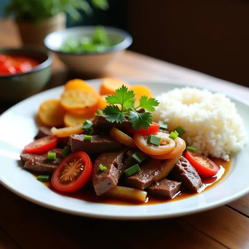 Lomo Saltado Peruano: Receta con Carne, Tomate y Cebolla en Salteado Rápido