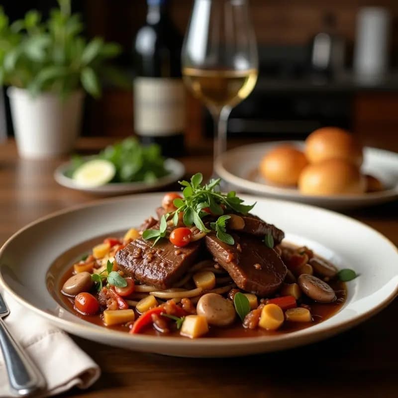Lomo Saltado con Champiñones Portobello: Receta Peruano-China Vegana con Salsa de Oporto