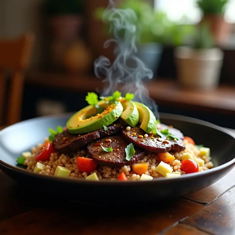 Lomo Saltado con Quinoa y Palta: Receta Peruana Fusion en Airfryer