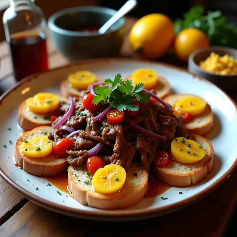 Lomo Saltado Peruano con Toast de Pan de Molde: Receta Fusion en 15 Minutos