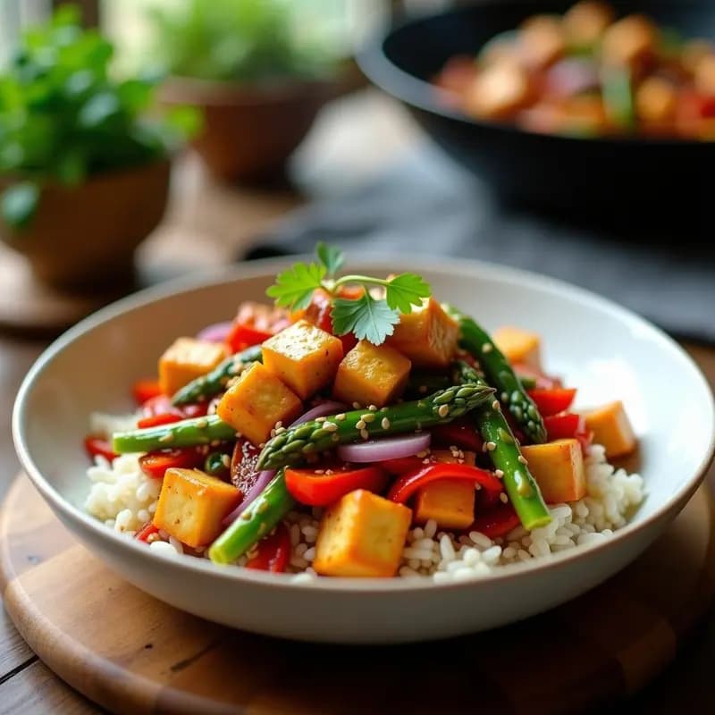 Lomo Saltado Peruano con Tofu: Wok de Integración Asiática en 25 Minutos