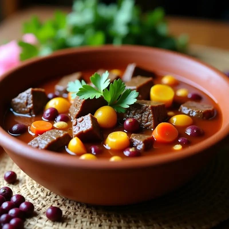 Lompocillo Peruano con Carne de Res y Maíz Morado: Receta Tradicional en Olla Lenta