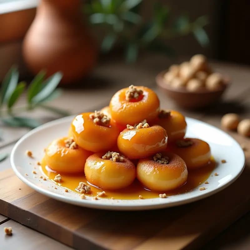 Loukoumades Griegos: Donas de Miel con Canela y Nueces en Airfryer