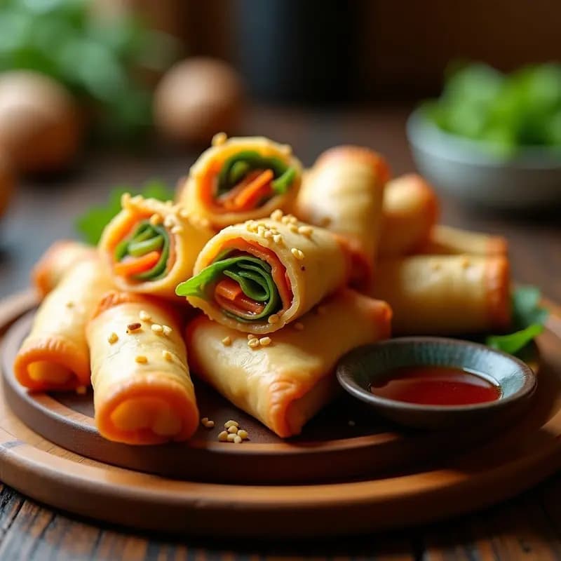 Lumpia Filipina de Verduras: Aperitivo asiático crujiente en airfryer