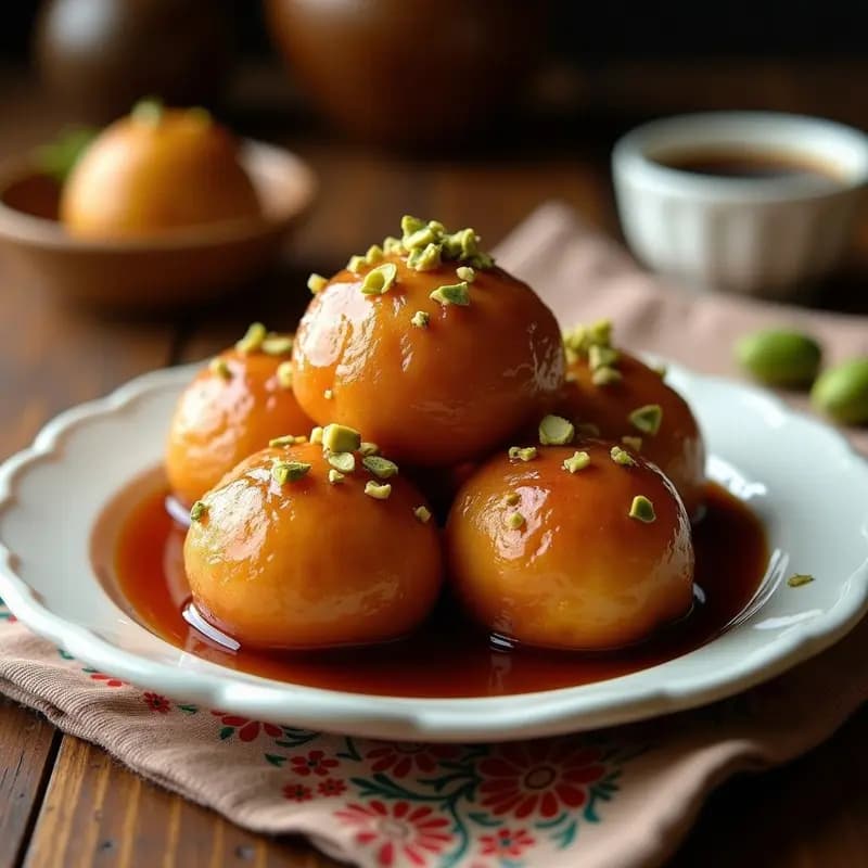 Luqaimat: Bolitas Árabes de Masa Frita con Jarabe de Dátiles y Cardamomo