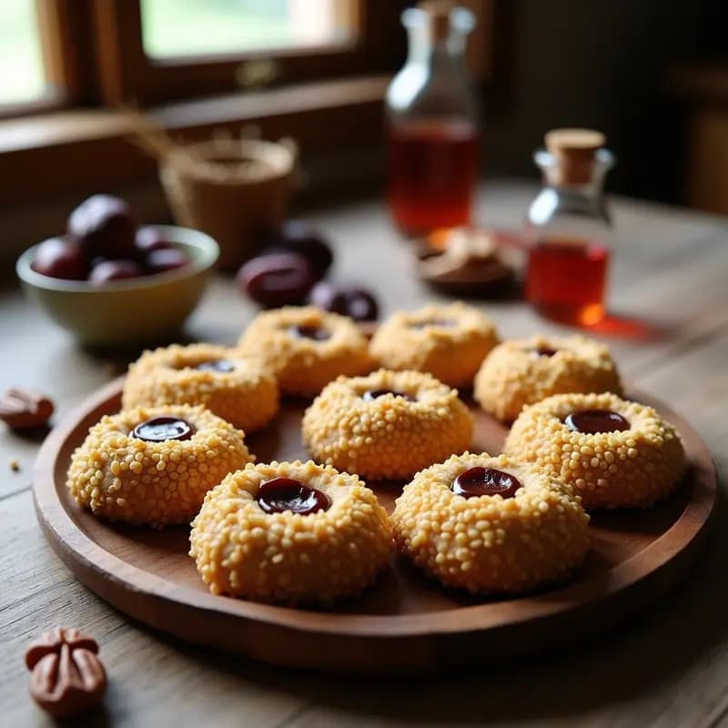 Maamoul de Dátiles y Nueces: Galletas Árabes Rellenas con Esencia de Rosa