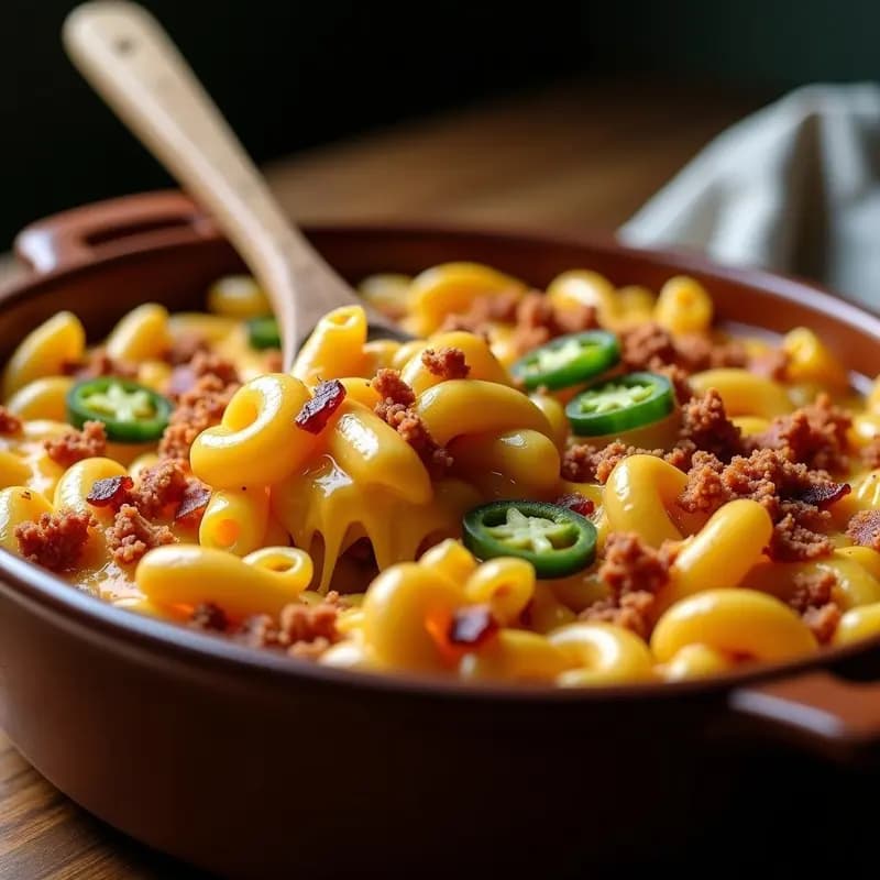 Mac & Cheese con Tocino, Jalapeños y Pan de Migas: Receta Hipercalórica de Pasta para Adictos al Queso