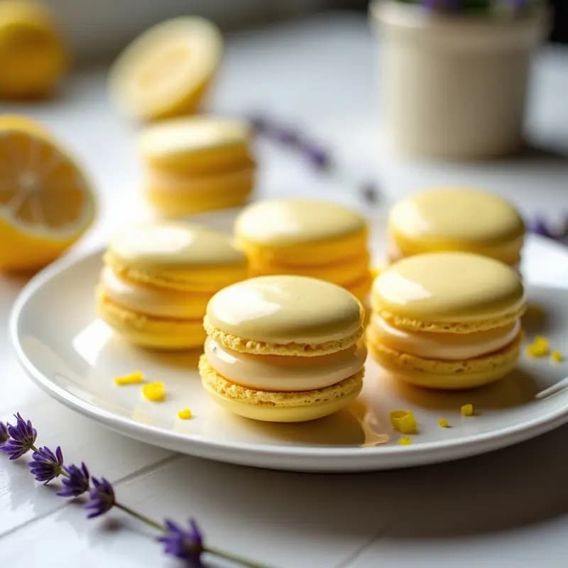 Macarons de Lavanda y Limón: Postre Francés Elegante y Aromático