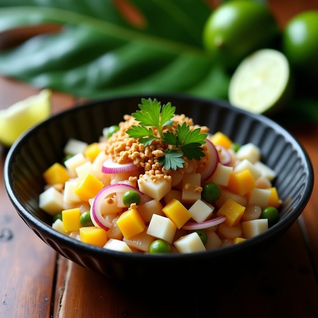Macrelao de Cocona y Ají Charapita: Ceviche Amazónico con Toque Peruano
