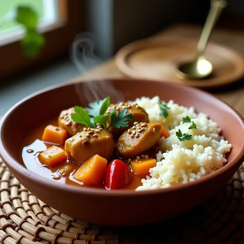 Mafé de Pollo con Maní y Batata: Receta Africana en Olla Lenta