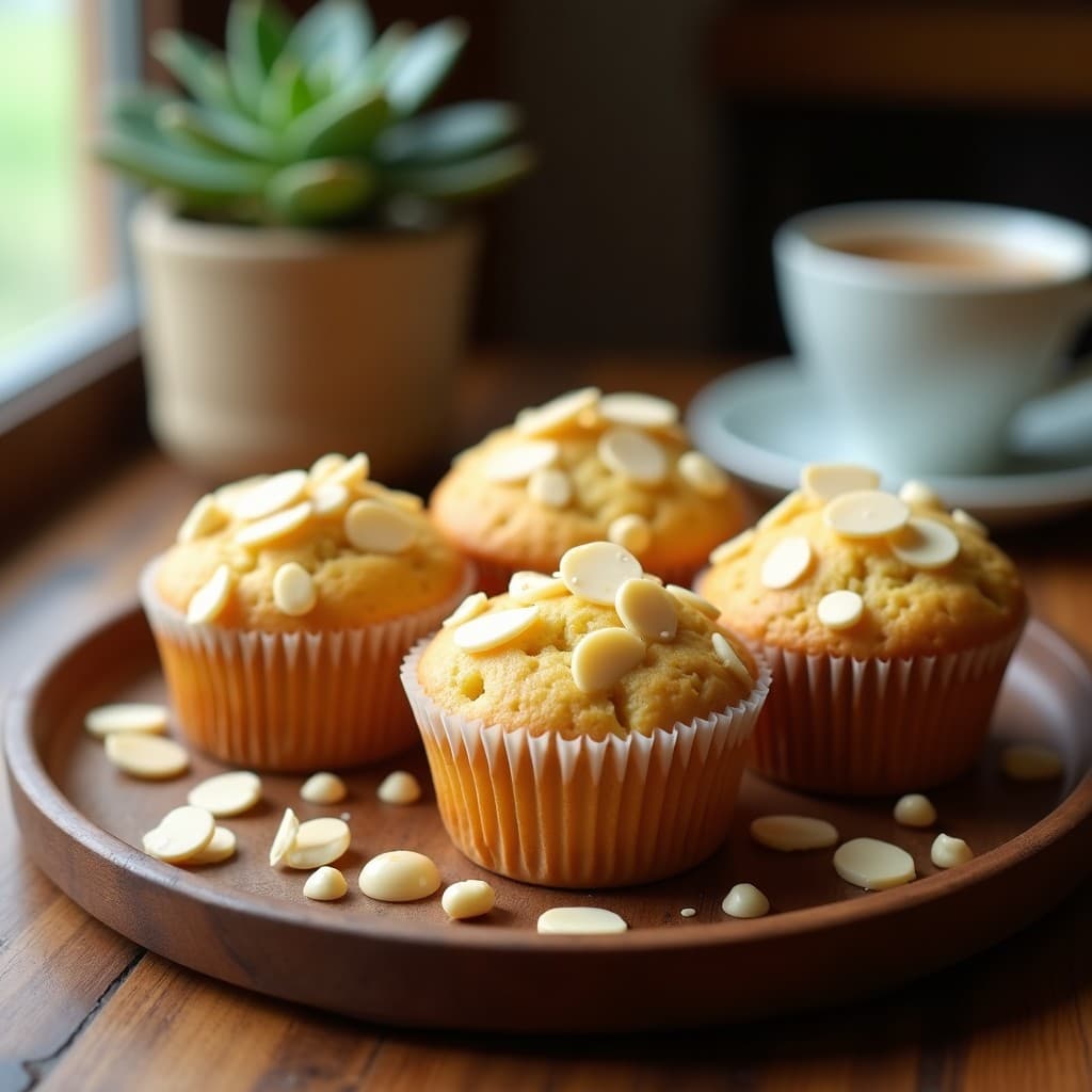 Magdalenas de Harina de Garbanzo y Chocolate Blanco: Desayuno Alto en Proteína y Sin Azúcar