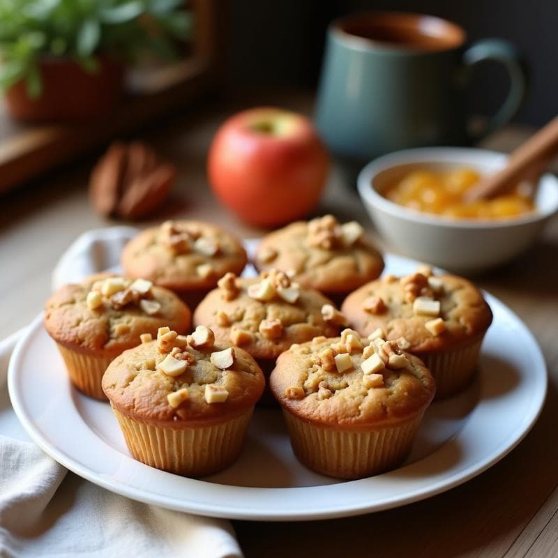 Magdalenas de Harina de Almendra y Compota de Manzana: Postre Sin Gluten y Sin Azúcar
