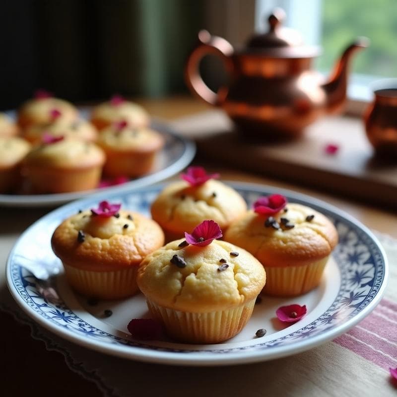 Magdalenas de Harina de Almendra y Esencia de Rosa: Postre Persa Sin Gluten