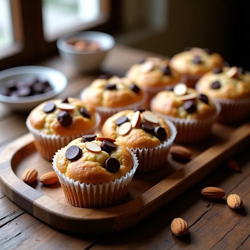 Magdalenas de Harina de Castaña y Chocolate 90%: Desayuno Keto con Toque Dulce y Amargo