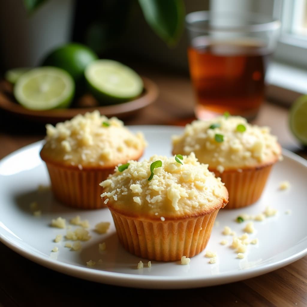 Magdalenas de Harina de Coco y Limón Kaffir: Postre Tailandés Sin Gluten