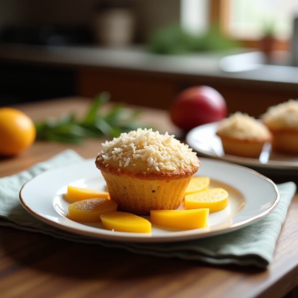Magdalenas de Harina de Coco y Mango: Receta Sin Gluten y Sin Azúcar en Microondas