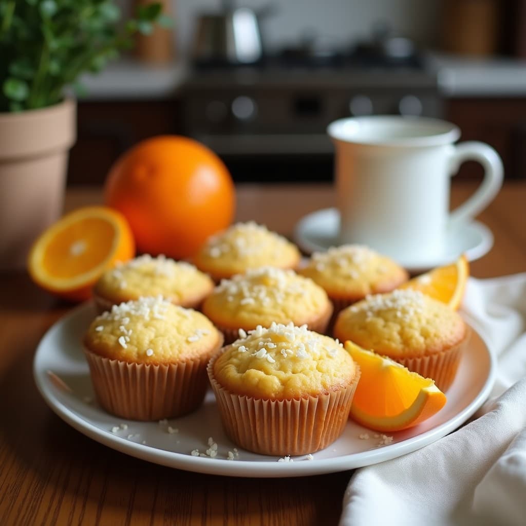 Magdalenas de Harina de Coco y Zumo de Naranja: Postre Keto Sin Harina y Sin Azúcar