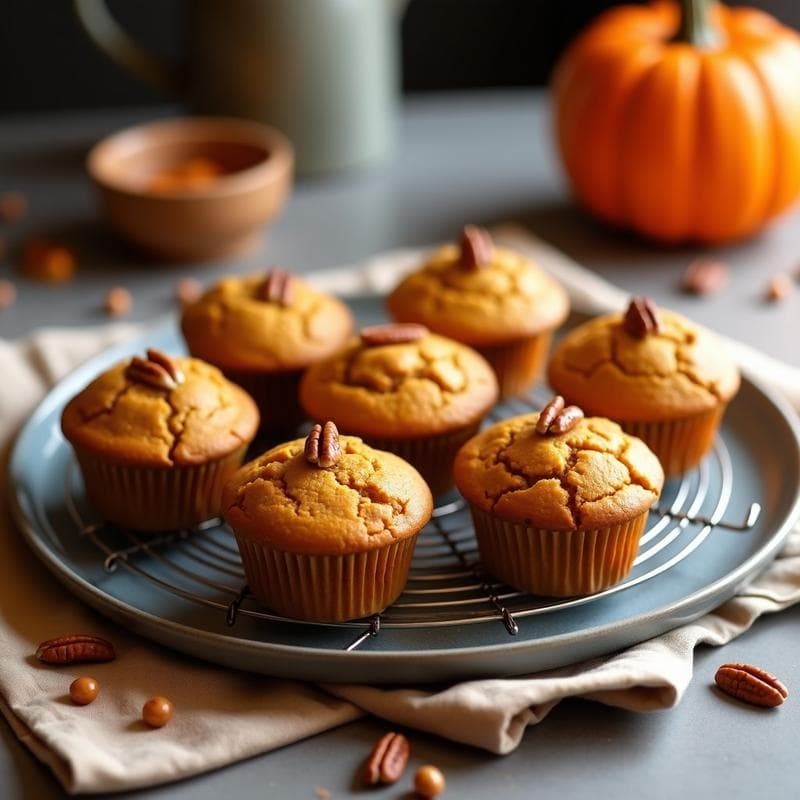 Magdalenas de Harina de Garbanzo y Especias de Pumpkin Spice: Desayuno Sin Gluten y Sin Lácteos en 25 Minutos