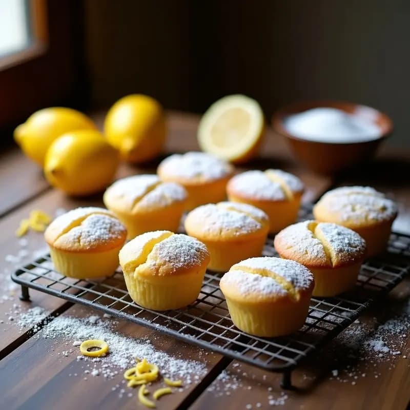 Magdalenas de Limón con Azúcar Glass: Receta Esponjosa de la Abuela