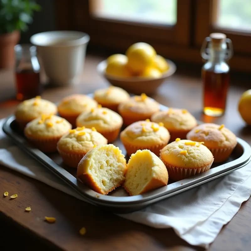 Magdalenas de Limón con Esencia de Vainilla: Receta de Abuela Sin Batidora