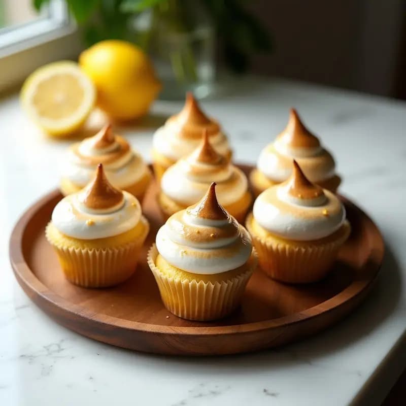 Magdalenas de Limón con Merengue crujiente: Receta en Airfryer en 20 Minutos