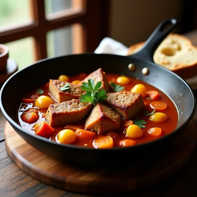 Magras con Tomate y Patatas: Receta de Cocido sin Prisa en Sartén