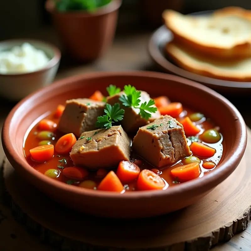 Magro con Tomate Casero: Receta Andaluza de Carnes y Verduras en Sartén