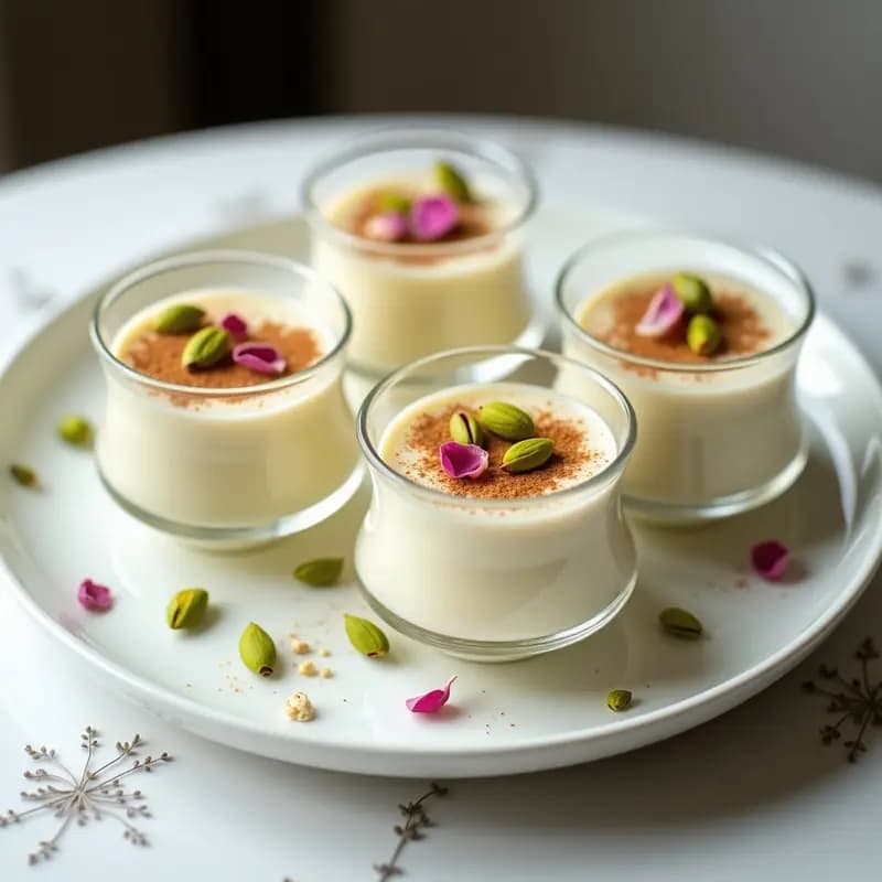 Mahalabia de Cardamomo y Rosa: Postre Turco Sin Azúcar con Agar-Agar