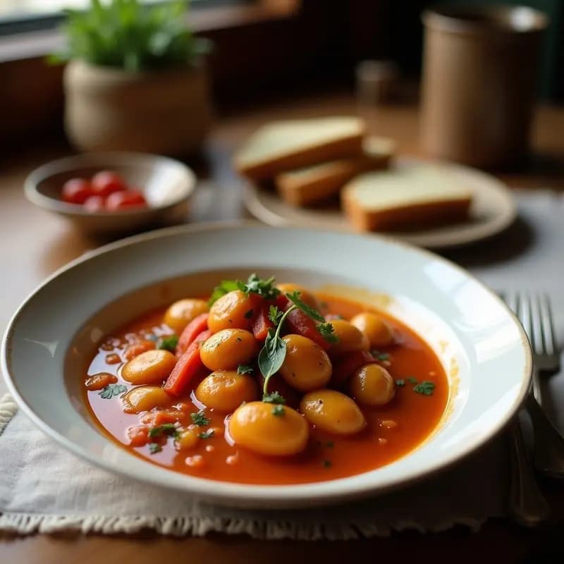 Mainzo de Invierno con Castañas y Morcilla: Guiso Asturiano de Cuchara