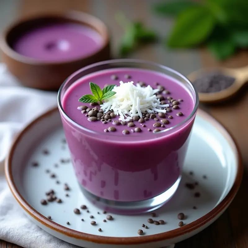 Majarete de Maíz Morado y Chía: Postre Colombiano Vegano y Sin Azúcar